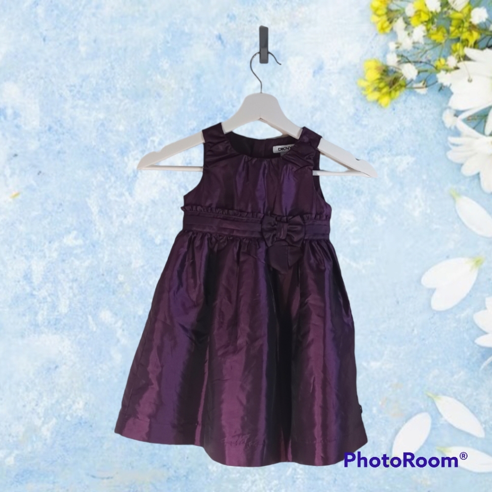 Purple satin dress